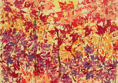 Kimberly Henley Miller's painting titled "A WALK IN FALL 2"