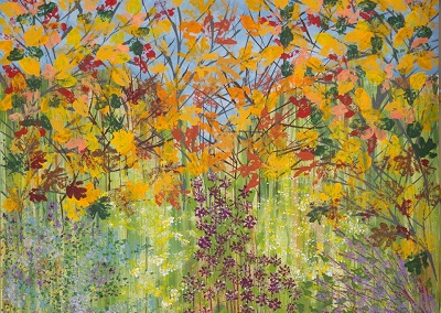 Kimberly Henley Miller's painting titled "EARLY AUTUMN"