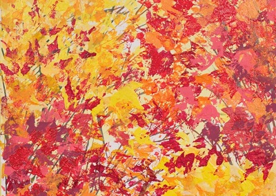 Kimberly Henley Miller's painting "FALL ALL OUT"